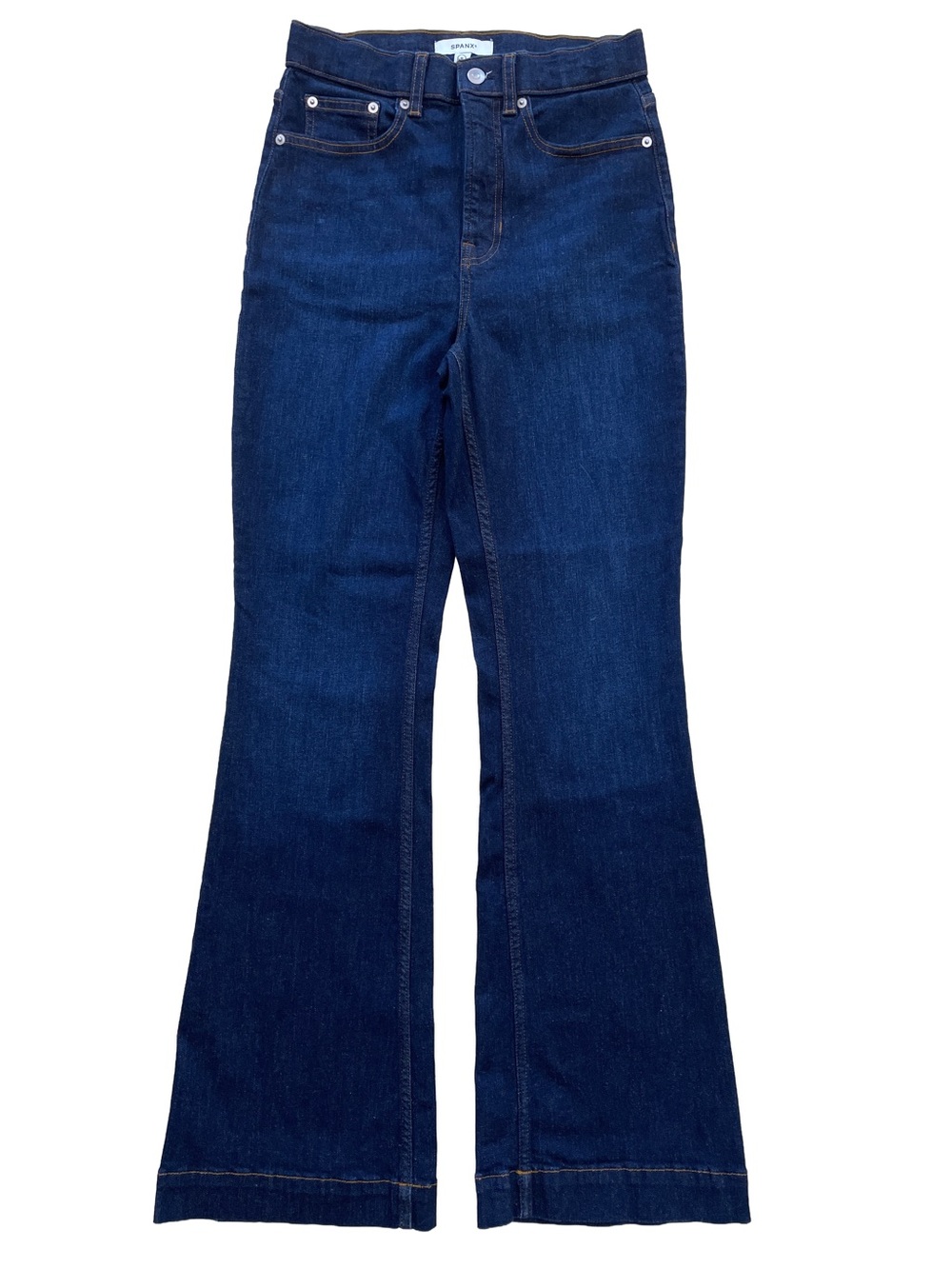 SPANX SPANXsculpt® ReDefine Flare Jeans NWT Size 8 High Rise Dark Blue Wash
